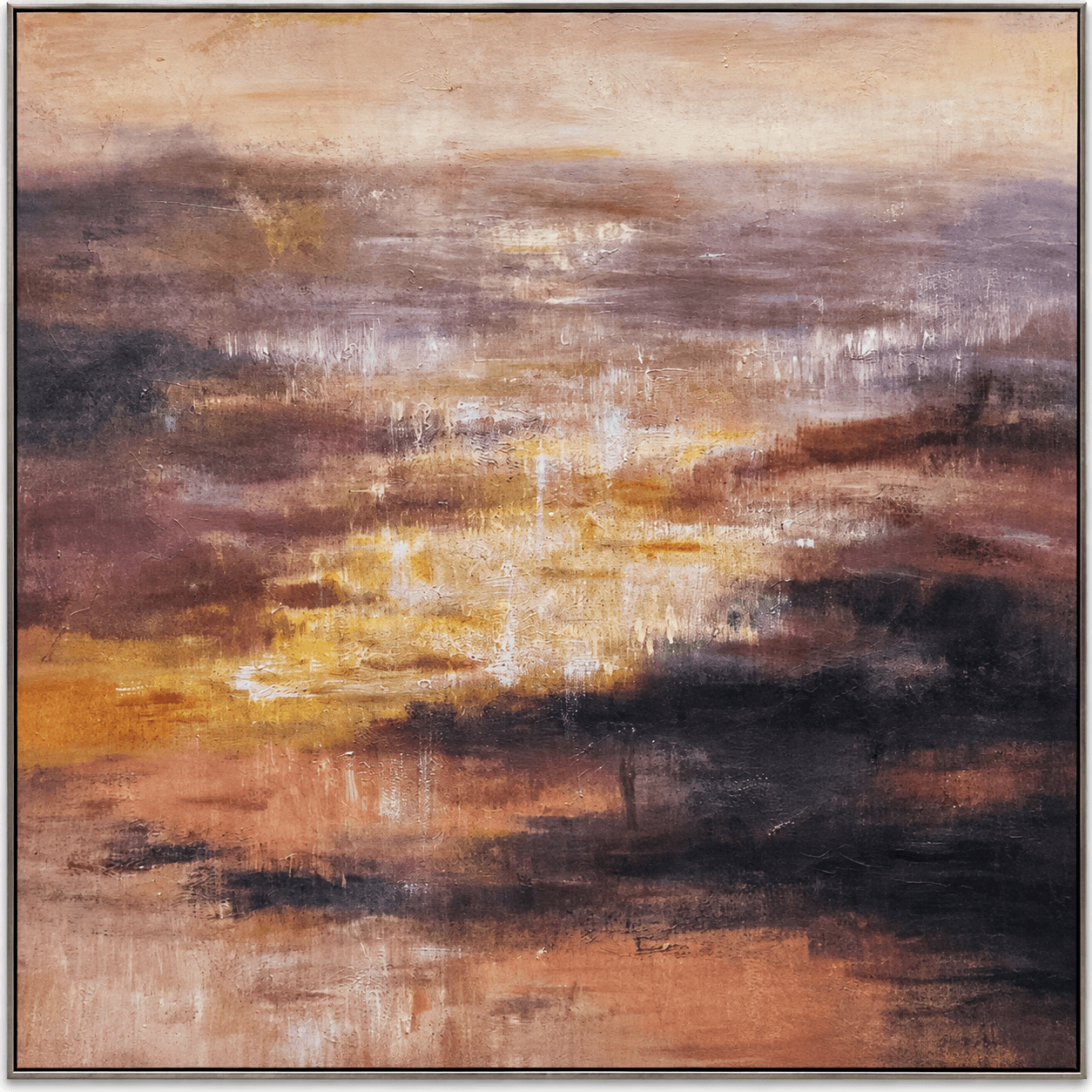 Golden Brown Abstract Landscape