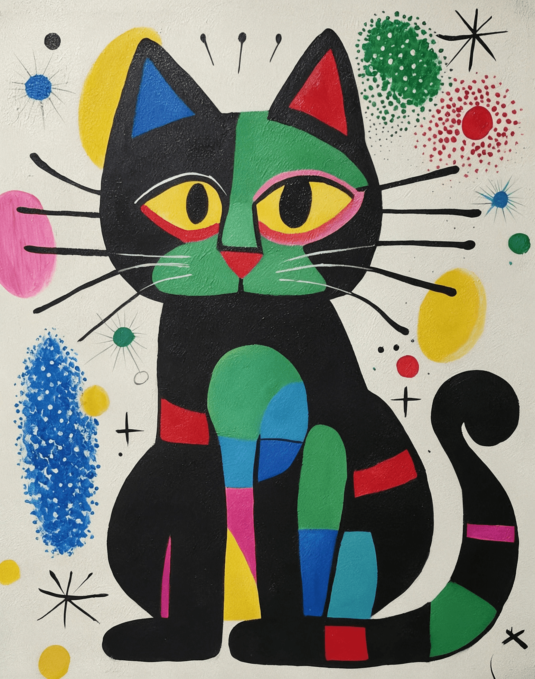 Miro Style Colorful Cat