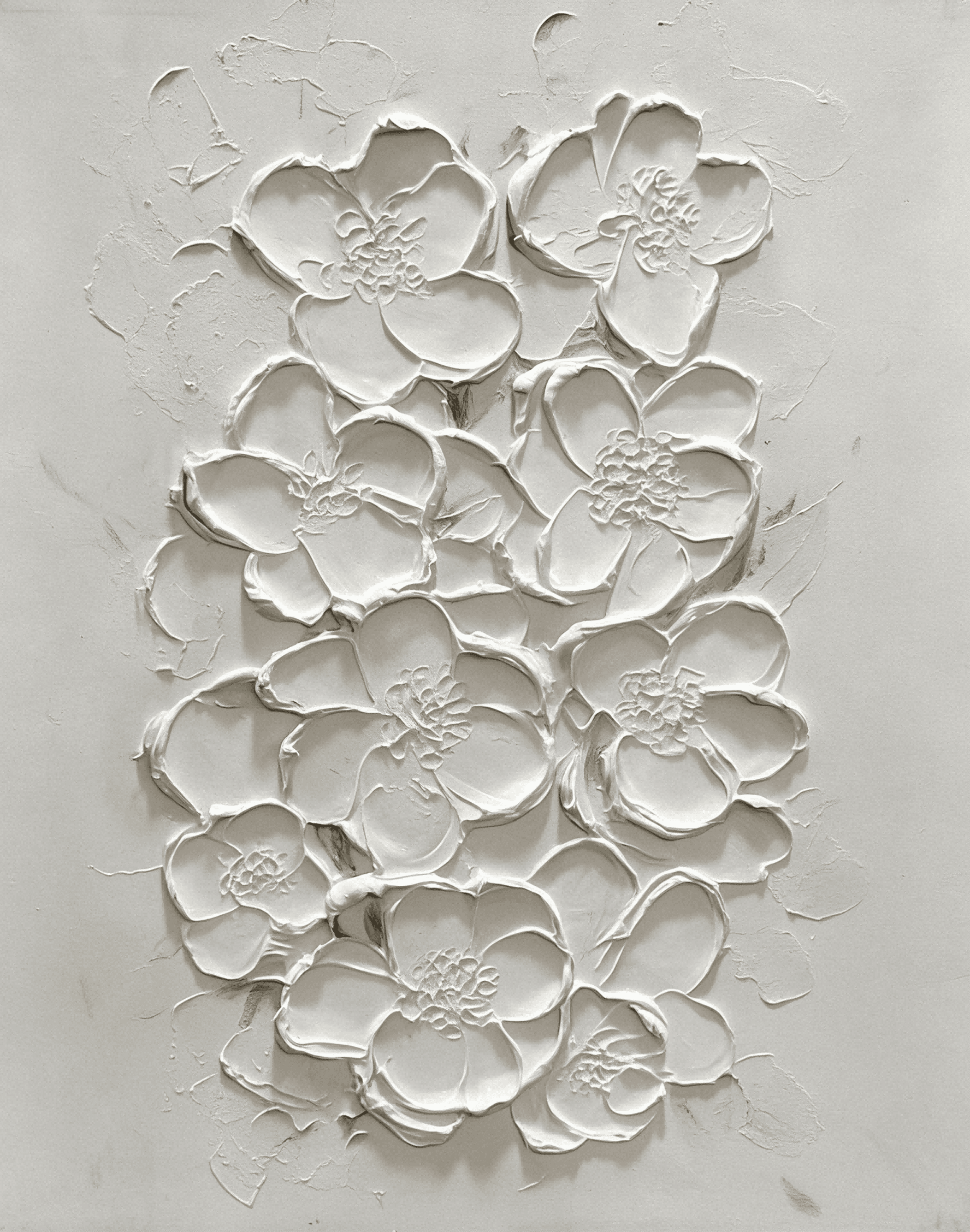 White Textured Blossoms